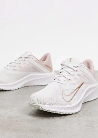 Светлые кроссовки Nike Running Quest 3-Белый