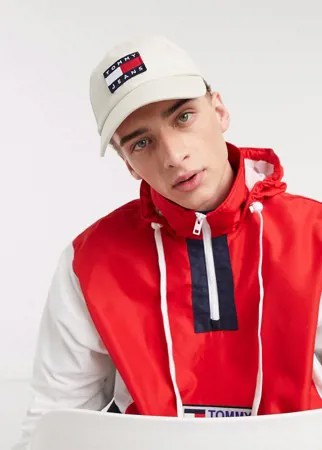 Светло-бежевая кепка с большим логотипом-флагом Tommy Jeans-Светло-бежевый