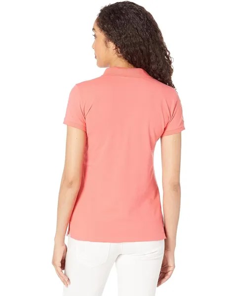 Поло U.S. POLO ASSN. Neon Logos Short Sleeve Polo Shirt, цвет Calypso Coral