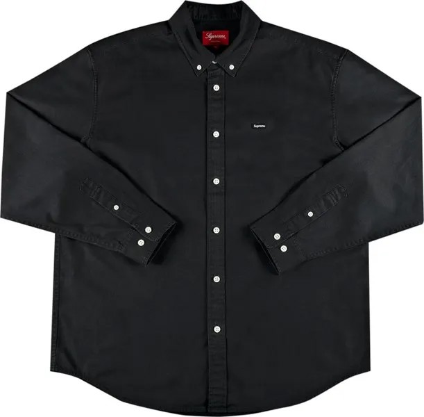 Рубашка Supreme Small Box Twill Shirt 'Black', черный