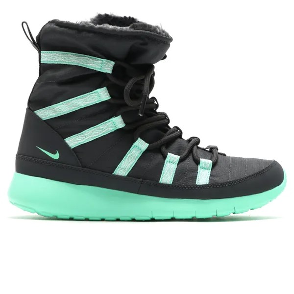 Детские кроссовки Nike Roshe One Hi SE антрацит/зеленое свечение (859414 002)