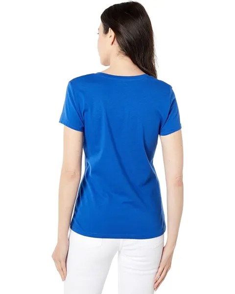 Футболка U.S. POLO ASSN. V-Neck Arched Pony Graphic Tee, цвет Blue Raft