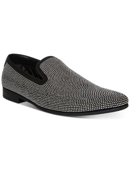Мужские лоферы ручной работы Mezmoryz с украшением Steve Madden, цвет Silver/Black
