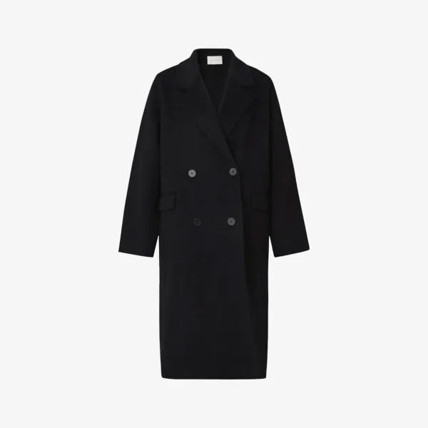 Пальто Lauretta с бахромой из смесовой шерсти By Malina, черный