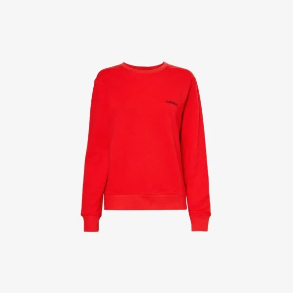 Толстовка из эластичного хлопка и переработанного полиэстера с современной фирменной вышивкой Calvin Klein, красный