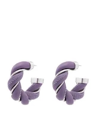 Bottega Veneta витые серебряные серьги
