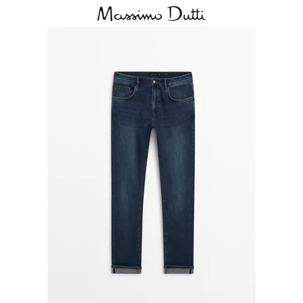 Джинсы мужские Massimo Dutti с кромкой, синий