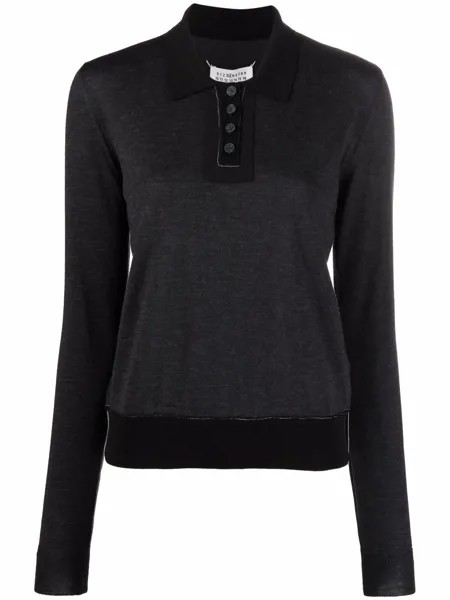 Maison Margiela contrasting-panel polo jumper