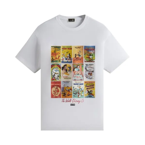 Футболка Kith For Mickey & Friends Poster Vintage 'White', белый