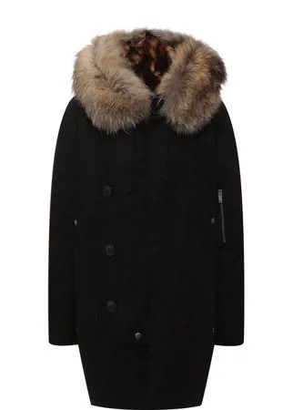 Хлопковая парка на меховой подкладке Saint Laurent