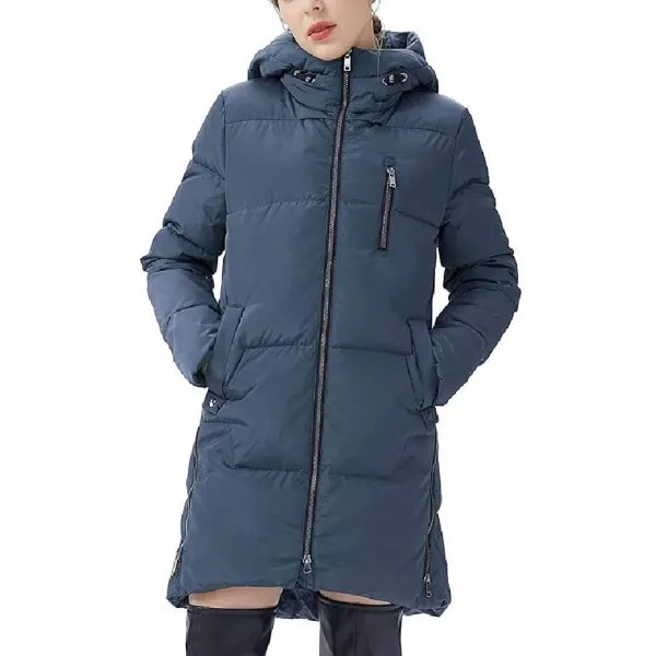 Пальто-пуховик Orolay Two-Way Zipper Winter Down Puffer, темно-синий