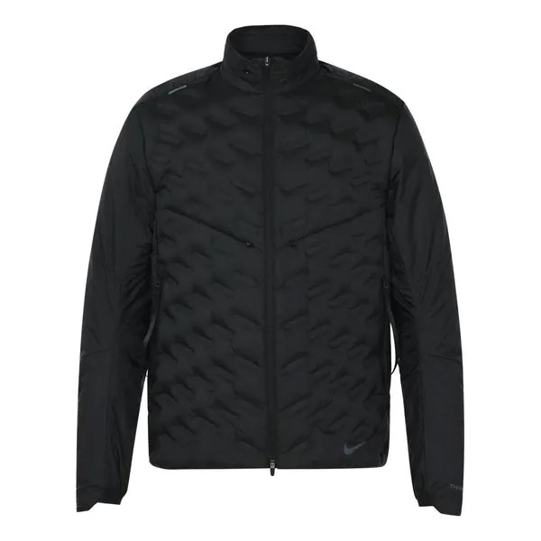 Пуховик Men's Nike FW21 Solid Color Hooded Long Sleeves Black Down Jacket, черный