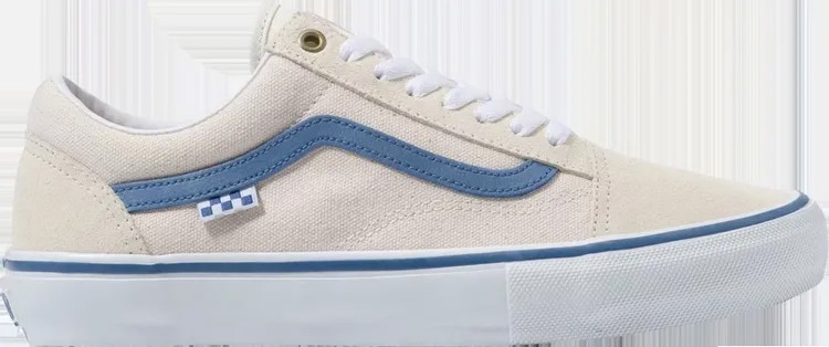 Кеды Vans Skate Old Skool Raw Canvas Blue, белый