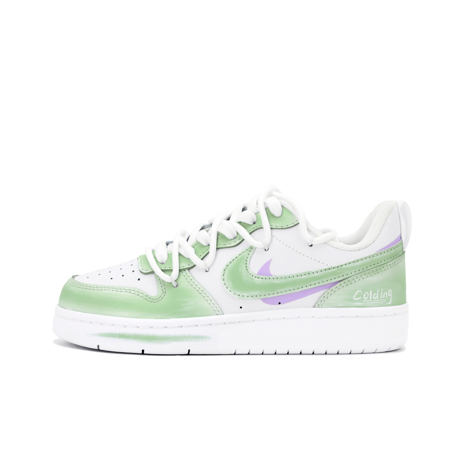 Кроссовки Nike Court Borough Skateboarding Shoes Women's Low-top Green/White, светло-зеленый