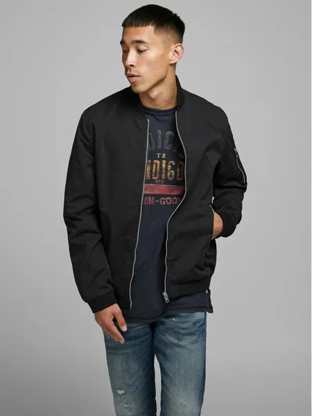 Бомбер стандартного кроя Jack&Jones, черный