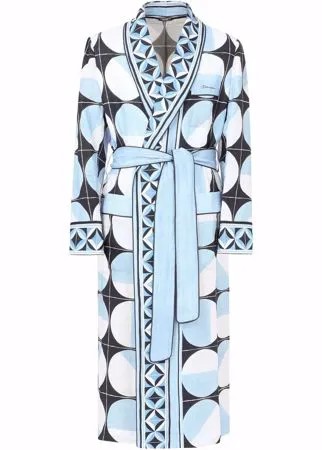 Dolce & Gabbana льняной халат с принтом