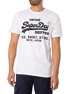 Мужская классическая футболка Superdry Vintage Logo Store, белая