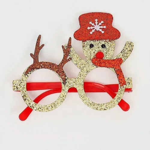 Карнавальные очки «Снеговик» (комплект из 10 шт)