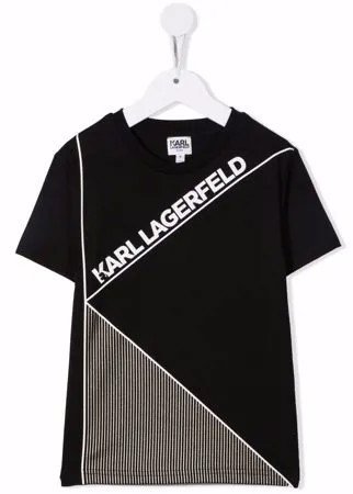 Karl Lagerfeld Kids футболка из органического хлопка с логотипом