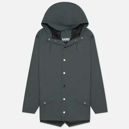 Мужская куртка дождевик RAINS Classic Short Hooded, цвет серый, размер XL