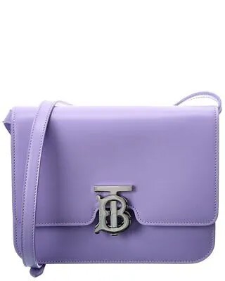 Burberry Tb Маленькая кожаная женская сумка через плечо Фиолетовая