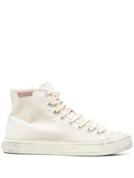 Acne Studios высокие кеды Ballow High Tumbled, нейтральный цвет