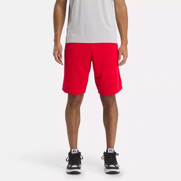 Баскетбольные сетчатые шорты с открытыми отверстиями Reebok, цвет Vector Red