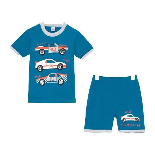 Комплект для мальчика (футболка/шорты), цвет джинсовый, рост 104