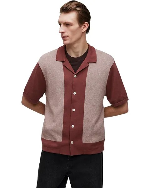 Свитер Madewell Camp-Collar Sweater Polo Shirt, цвет Old Mahogany