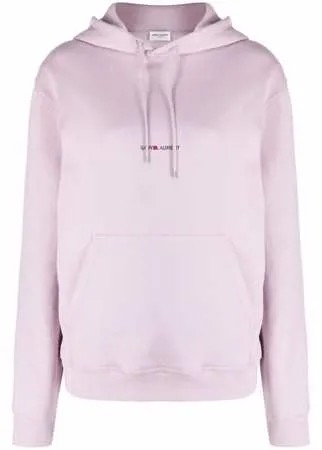 Saint Laurent худи с кулиской и логотипом