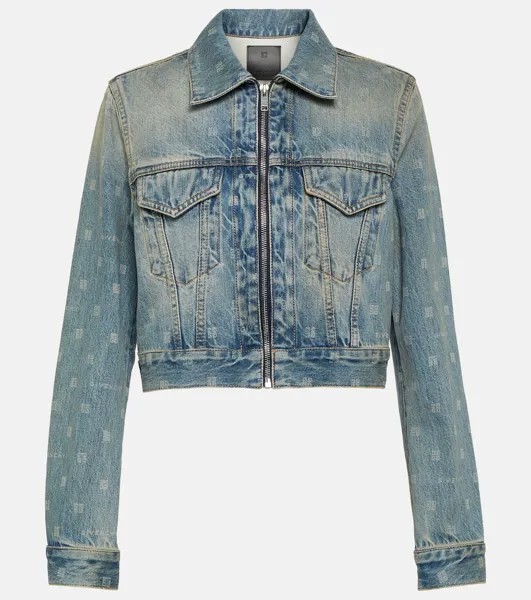 Укороченная джинсовая куртка 4g Givenchy, синий