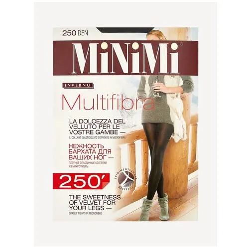 Колготки MiNiMi Multifibra, 250 den, размер 5, черный