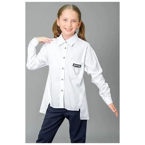 Школьная блуза Colabear, размер 154, белый