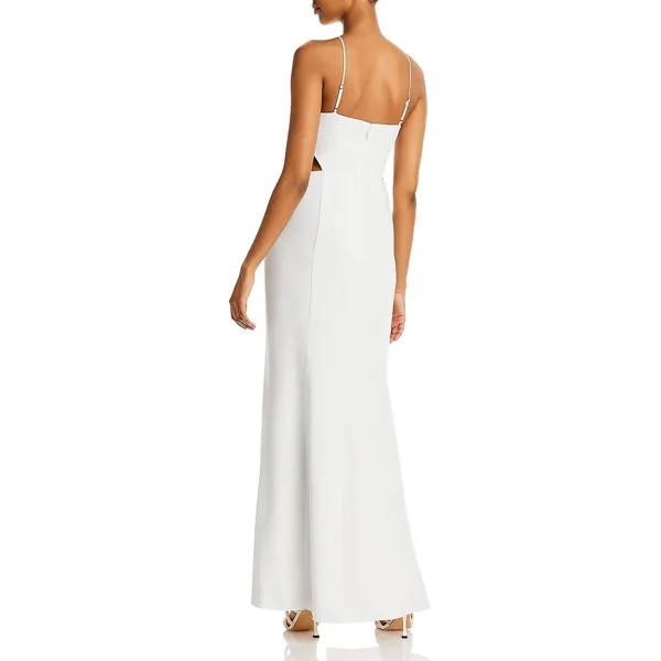 Женское вечернее платье с вырезом через шею Aqua, цвет Off White