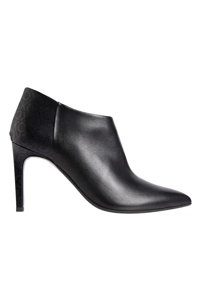 Кожаные ботинки с монограммой Calvin Klein, черный