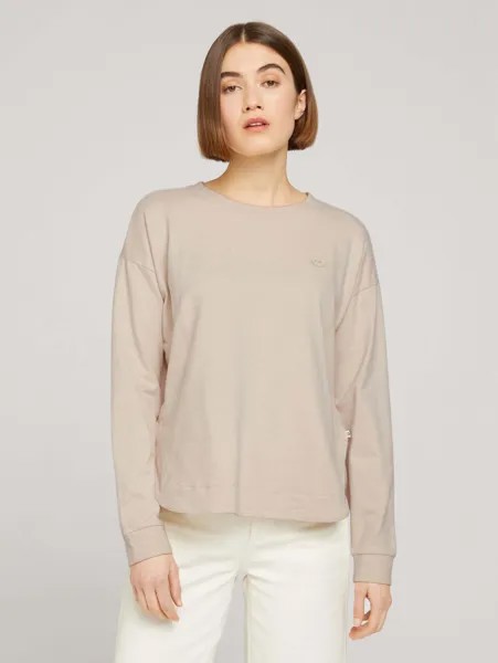 Свитшот женский TOM TAILOR 1029372 коричневый L