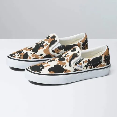 VANS Classic Slip-on Черно-белая клетчатая парусиновая мужская/женская обувь унисекс Кроссовки