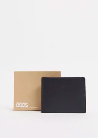 Коричневый кожаный кошелек с контрастной подкладкой ASOS DESIGN