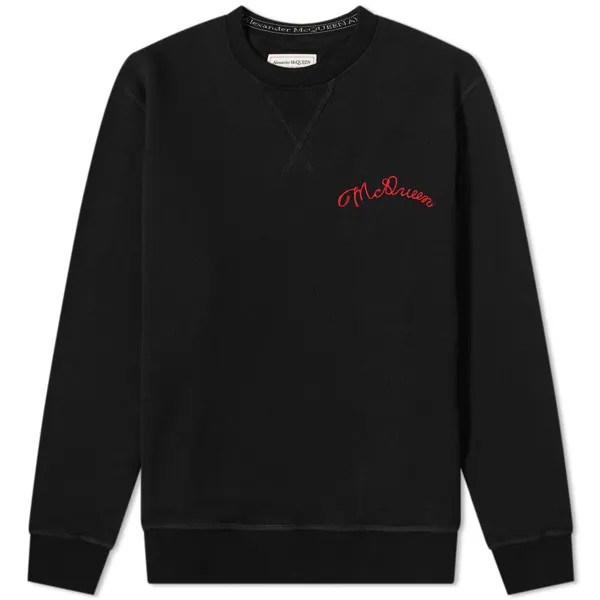 Толстовка Alexander McQueen Embroidered Logo Crew Sweat