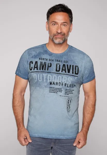 Футболка с принтом LOGO USED LOOK Camp David, цвет new blue