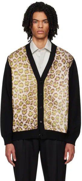 Черный кардиган со вставками Moschino