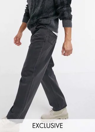 Выбеленные черные свободные джинсы в стиле 90-х Reclaimed Vintage Inspired-Черный