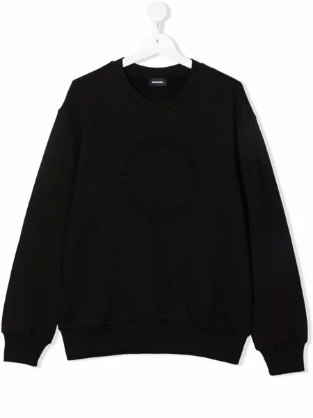 Diesel Kids толстовка с тисненым логотипом