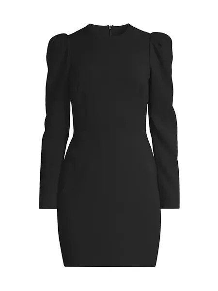 Мини-платье Hadley с длинными рукавами Black Halo, черный