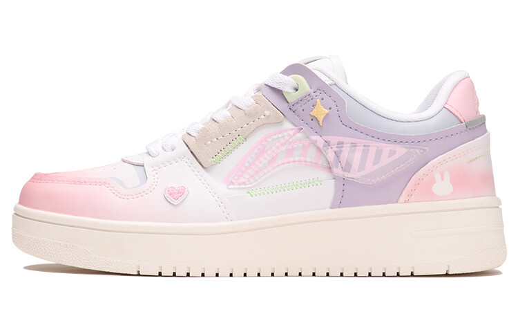 Кроссовки LINING Tianji Soft Skateboarding Shoes Women's Low-top Pink/purple, фиолетовый