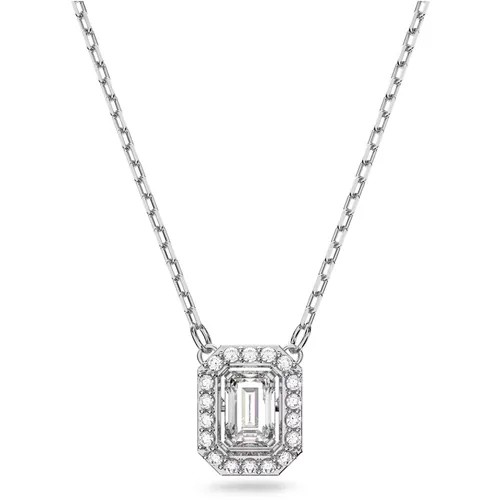 Колье SWAROVSKI, кристаллы Swarovski, длина 38 см, серебряный