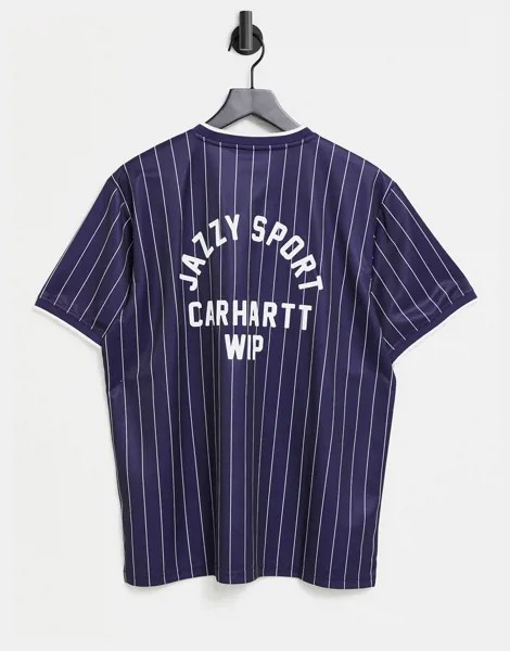 Темно-синяя трикотажная футболка Carhartt WIP x Relevant Parties Jazzy Sport-Темно-синий