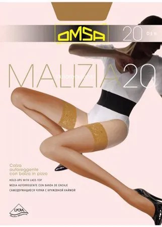 Чулки Omsa Malizia, 20 den, размер 3-M, camoscio (коричневый)