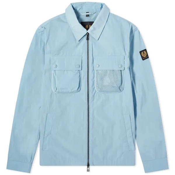 Рубашка Belstaff Outline Ripple Shell Overshirt, цвет Skyline Blue