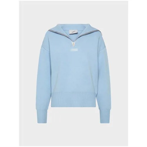 Женский халф-зип Coperni Half-Zip Boxy Sweater, светло-голубой, XS